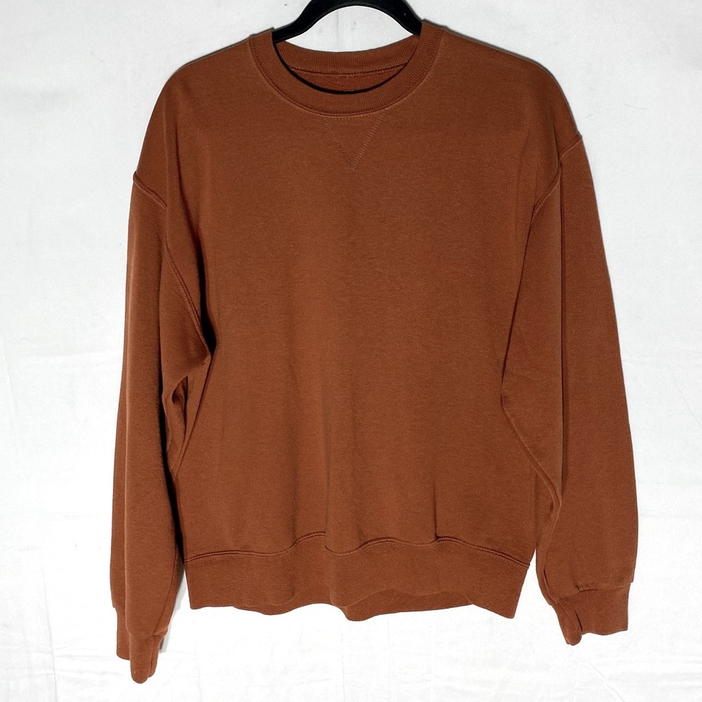 Vintage Fruit Of The Loom Brown Crew Neck Sweatshirt M
